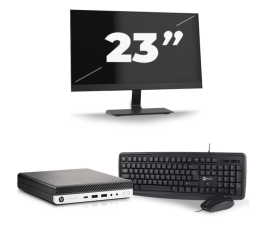 HP ELITEDESK 800 G5 USFF - Intel Core i5-9st Geração - 8 GB de RAM - 256 GB SSD - Windows 11 + 1x Monitor de 23 polegadas