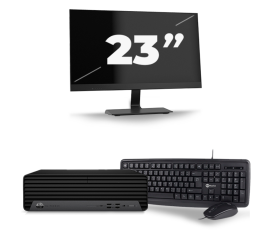 HP EliteDesk 800 G6 USFF - Intel Core i3-10ª Geração - 8GB RAM - 256GB SSD - Windows 11 + 1x 23 polegada Monitor