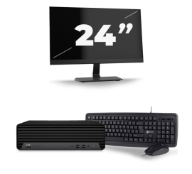 HP EliteDesk 800 G6 USFF - Intel Core i3-10ª Geração - 8GB RAM - 256GB SSD - Windows 11 + 1x 24 polegada Monitor