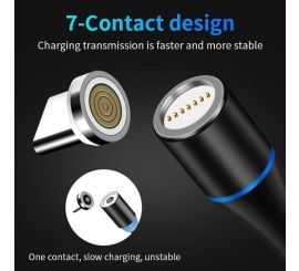 Cabo micro USB magnético, 1M 5V 2,4A