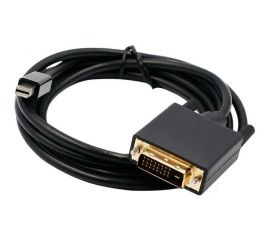 Mini DisplayPort macho para DVI macho, 1,8 metros, preto