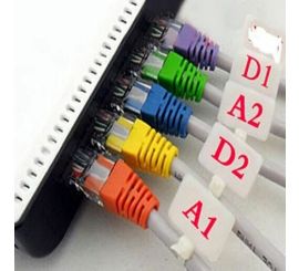 Etiquetas de marca de cabo 50pcs, mistura de cores, 3*120MM