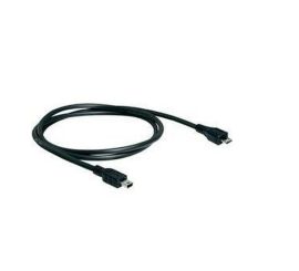 Cabo de dados micro USB macho para mini USB macho 1M, preto, suporte OTG