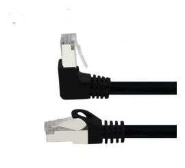Cabo patch UTP reto para ângulo reto CAT5e, 500 CM, preto