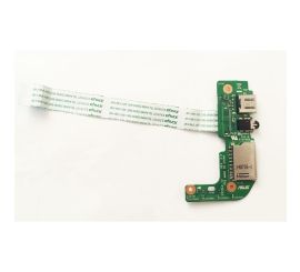 Placa de conectores de áudio de porta USB para notebook para Asus X555L X555LD com cabo puxado