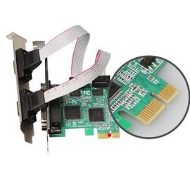 Placa controladora serial/paralela DIEWU PCI-E com suporte de baixo perfil