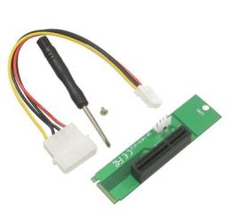 Placa de extensão NGFF (M-Key) para PCI-E 4X com cabo de alimentação (LM-141X-V1.0)