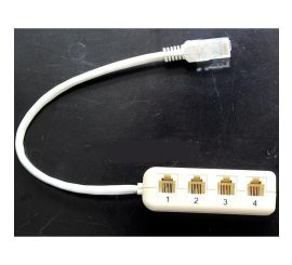Adaptador de rede RJ45 para RJ11 (1 A 4)