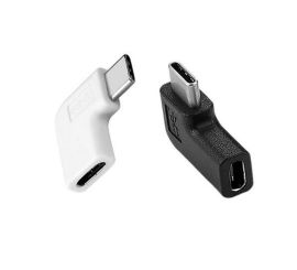 Adaptador USB-C USB-C macho para fêmea com ângulo de 90°
