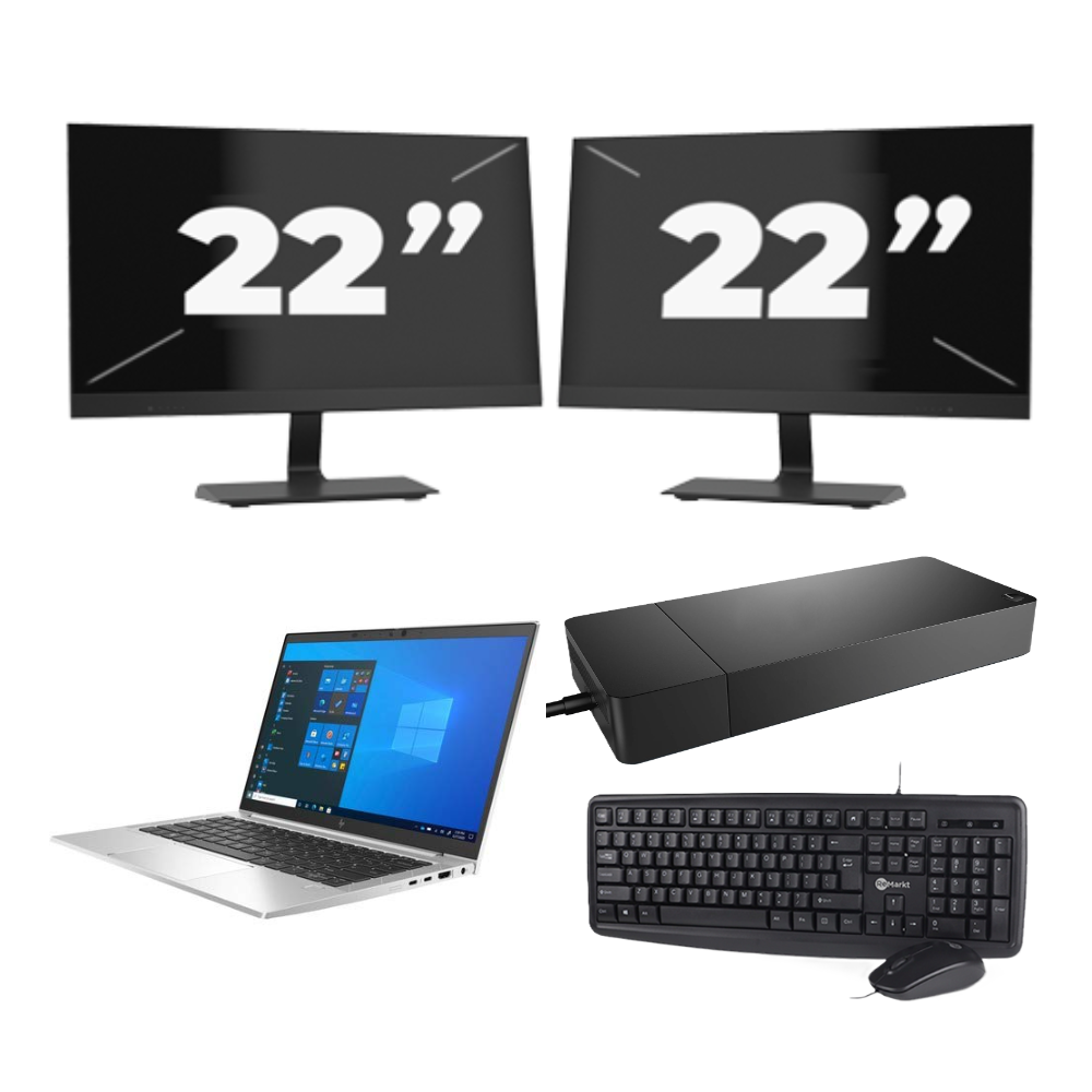 Show details for HP EliteBook 830 G8 - Intel Core i5-11.ᵃ Generación - 13 pulgadas - 8GB RAM - 256GB SSD - Windows 11 + 2x 22 pulgadas Monitor https://www.remarkt.pt/media/catalog/product/h/p/hp_elitebook_830_g8_2x22.png