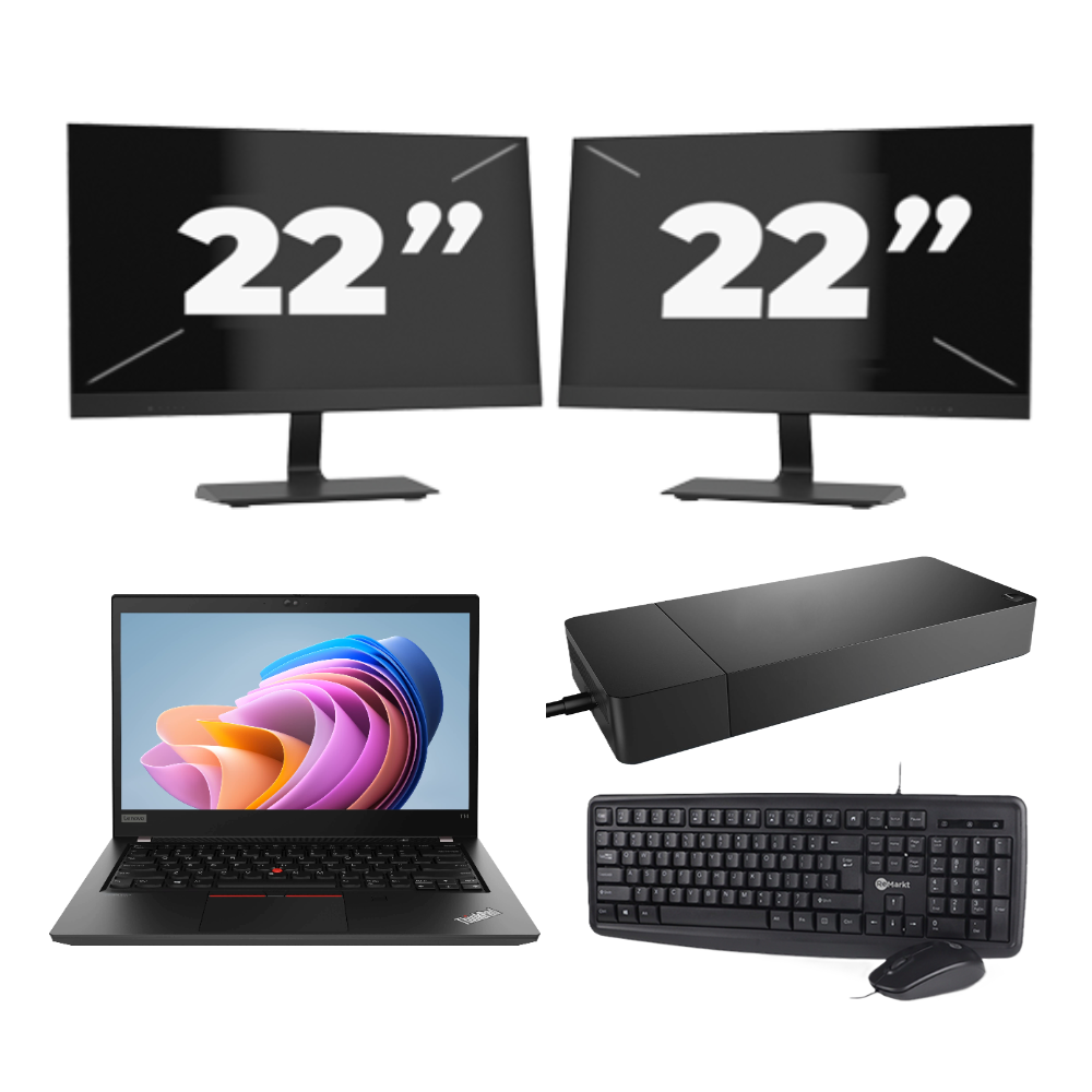 Mostrar detalles de Lenovo ThinkPad T14 Gen 1 - AMD Ryzen 5 PRO 4650U - Tela de 14 polegadas - 8 GB de RAM - SSD de 256 GB - Windows 11 Home + 2 monitores de 22 polegadas https://www.remarkt.pt/media/catalog/product/l/e/lenovo_thinkpad_t14_gen_1_2x22.png