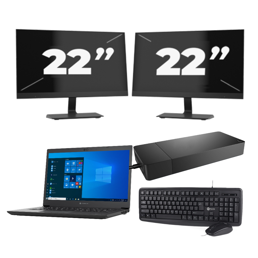 Show details for Toshiba Dynabook Tecra A40-G-18H – Intel Core i3 (10. Generation) – 14 Zoll – 8 GB RAM – 256 GB SSD – Windows 11 Home + 2 x 22-Zoll-Monitor https://www.remarkt.pt/media/catalog/product/t/o/toshiba_dynabook_tecra_a40-g-18h_2x22.png